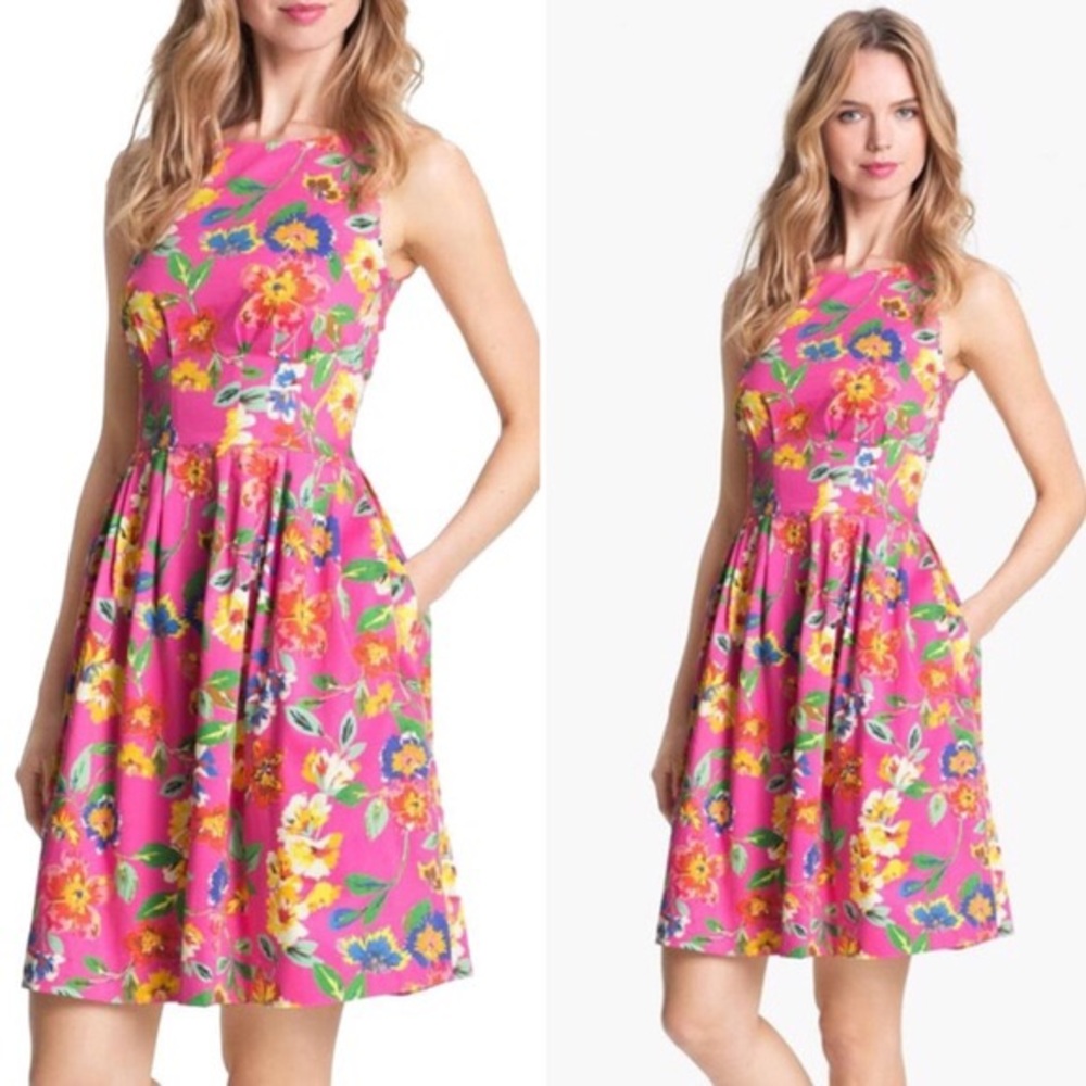 Kate Spade pink floral Carolyn dress size 2